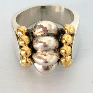 LAGOS Caviar Two-Tone Cocktail Ring